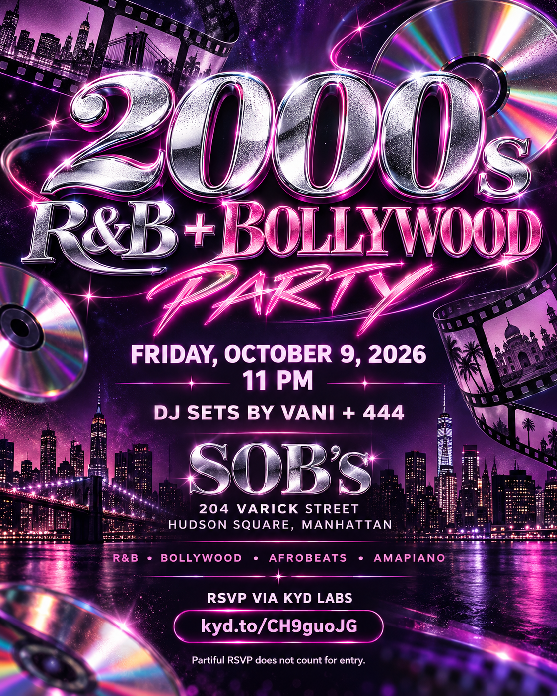 2000s R&B and Bollywood Party - South Asian event