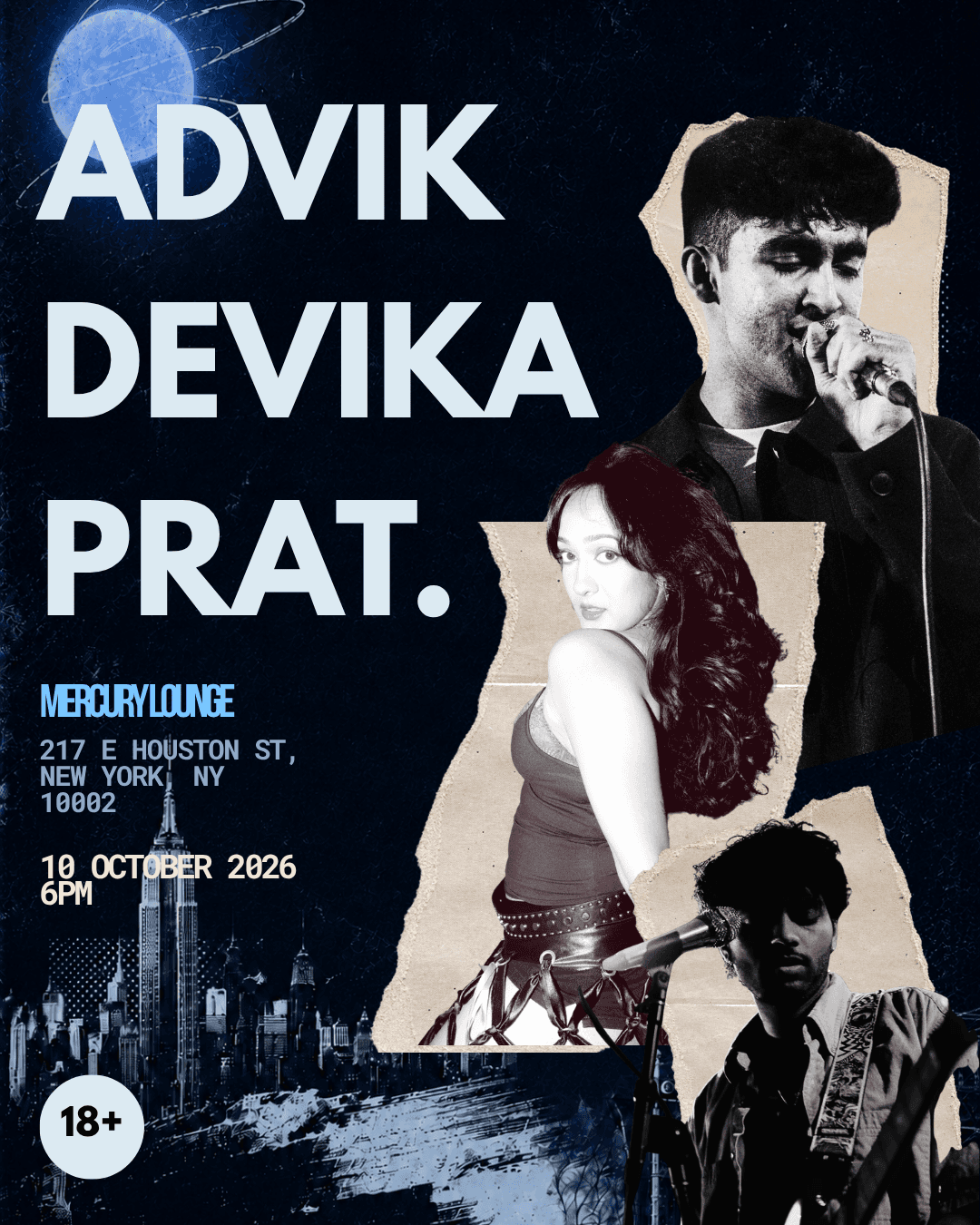 Advik, Devika, prat. @Mercury Lounge - South Asian event